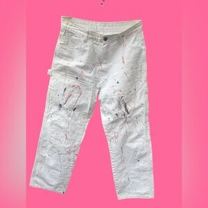 Dickies White Paint-Splattered Men's Chinos